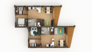 Tala flexwoning geschakeld indeling