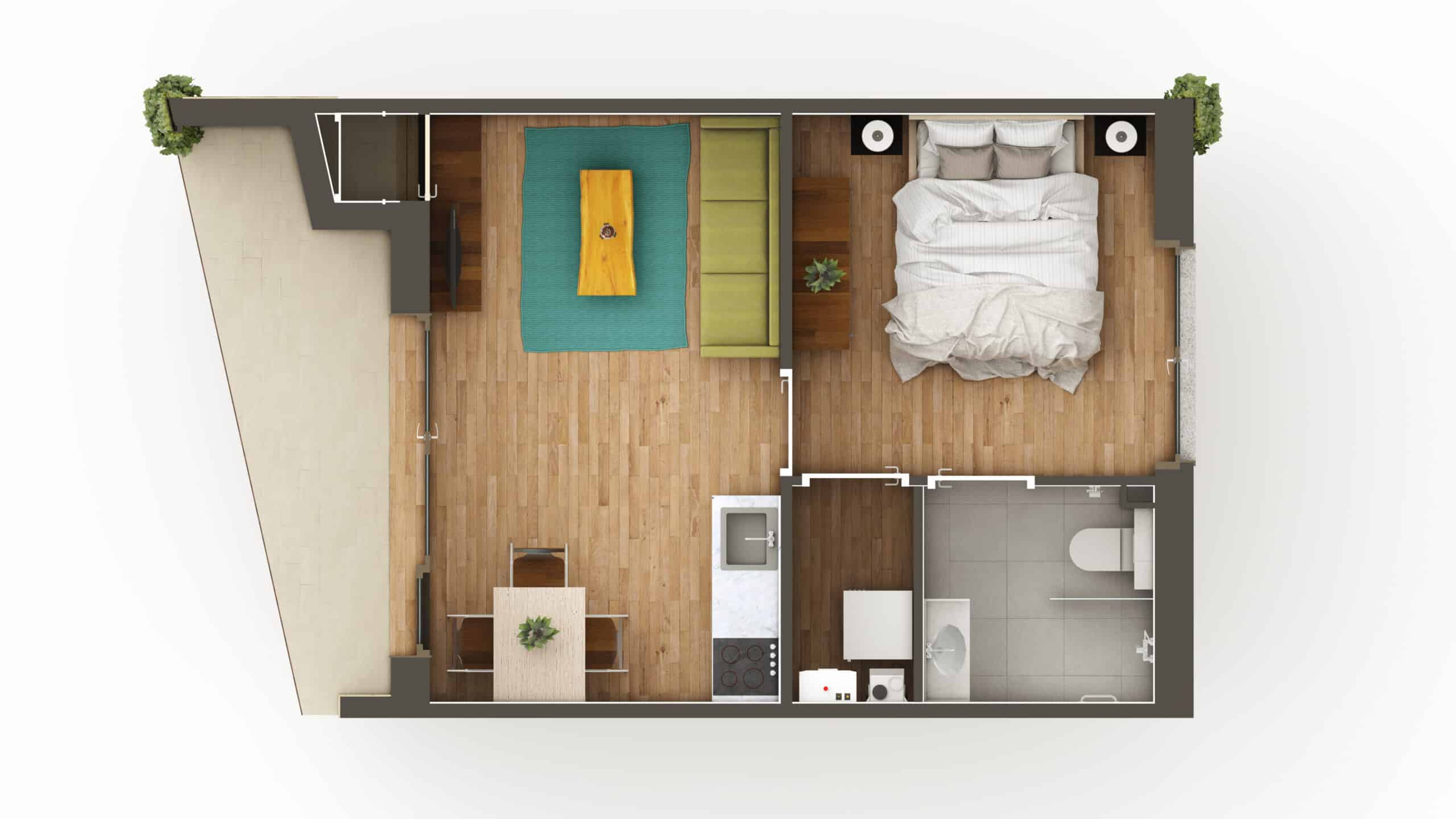 Floorplan Flex1 woning