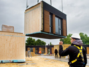 Plaatsing van Tala woningen in Sittard