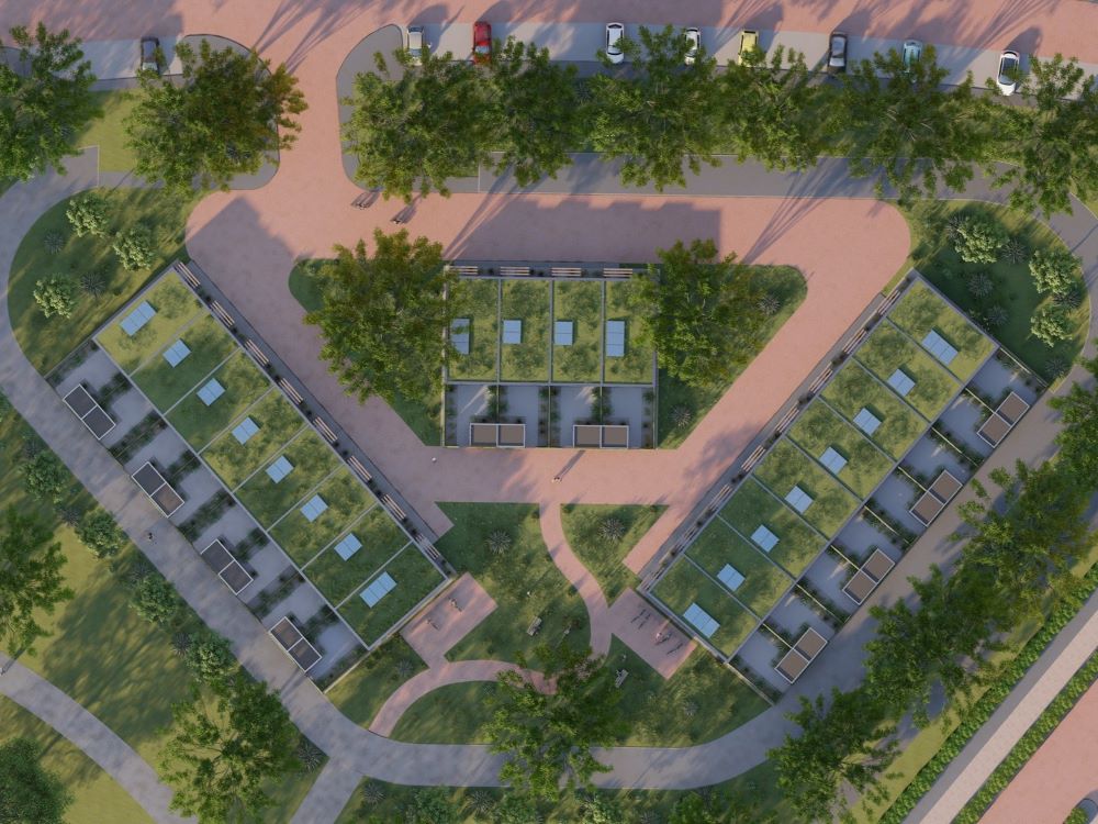 Bovenaanzicht Sittard Flexwonen