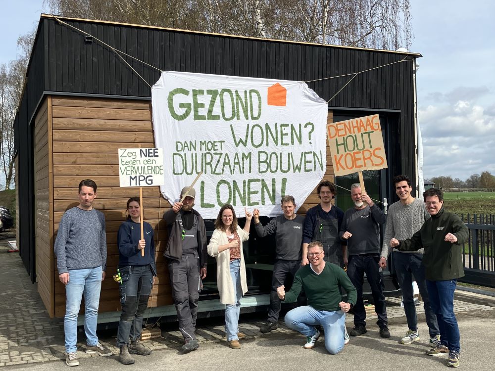 Oproep huizenblokkade Tala protest voor duurzaam bouwen