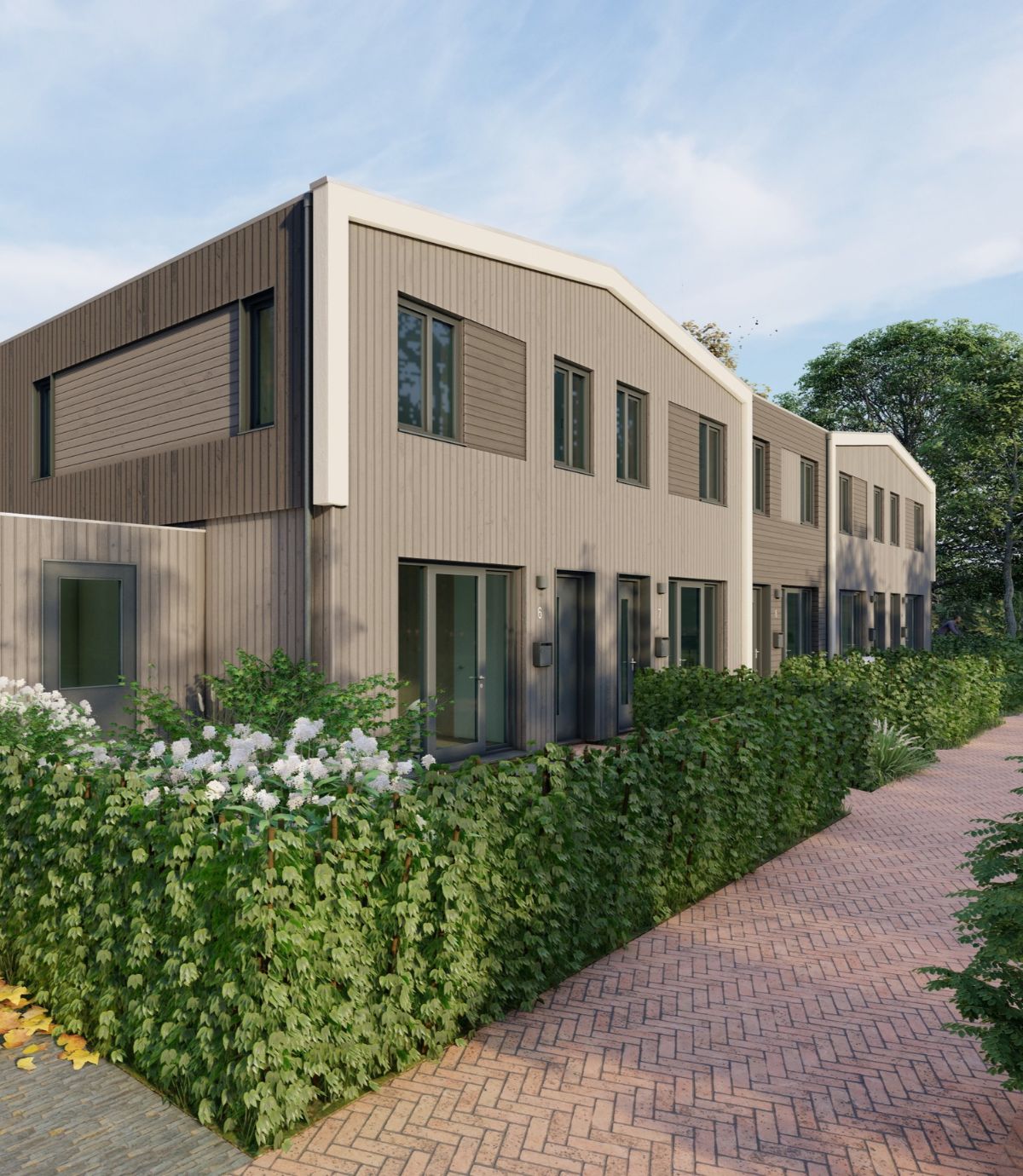 Nerf woning van Tala met grijze gevelbekleding